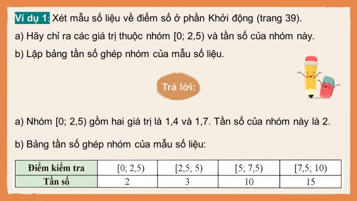 Giáo án điện tử Toán 9 chân trời Bài 3: Biểu diễn số liệu ghép nhóm