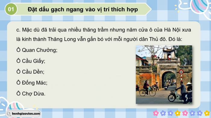 Giáo án điện tử Tiếng Việt 5 chân trời Bài 1: Luyện tập về dấu gạch ngang