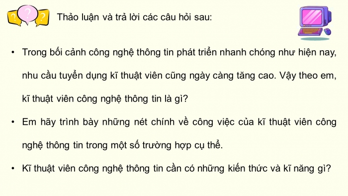 Giáo án điện tử Tin học ứng dụng 12 cánh diều Bài 1: Giới thiệu nhóm nghề Dịch vụ và Quản trị trong ngành Công nghệ thông tin