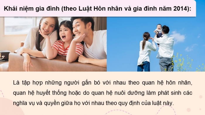 Giáo án điện tử chuyên đề Kinh tế pháp luật 10 cánh diều Bài 3: Gia đình