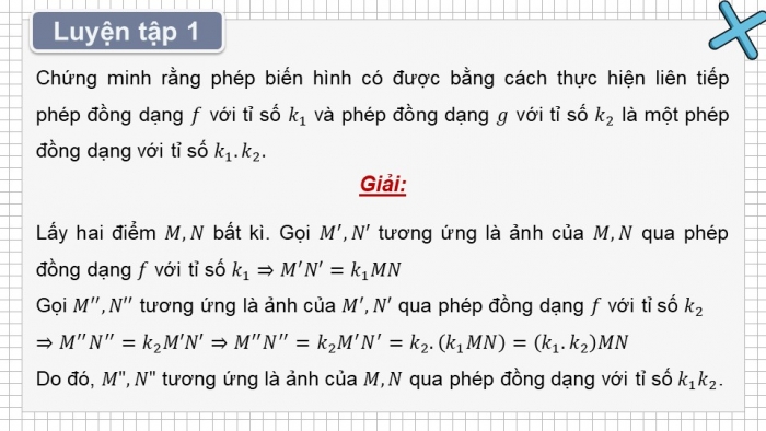 Giáo án điện tử chuyên đề Toán 11 kết nối Bài 7: Phép đồng dạng