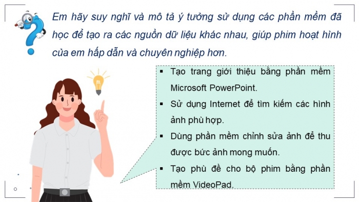 Giáo án điện tử chuyên đề Tin học ứng dụng 11 kết nối Bài 9: Tạo các nguồn dữ liệu khác nhau cho phim hoạt hình