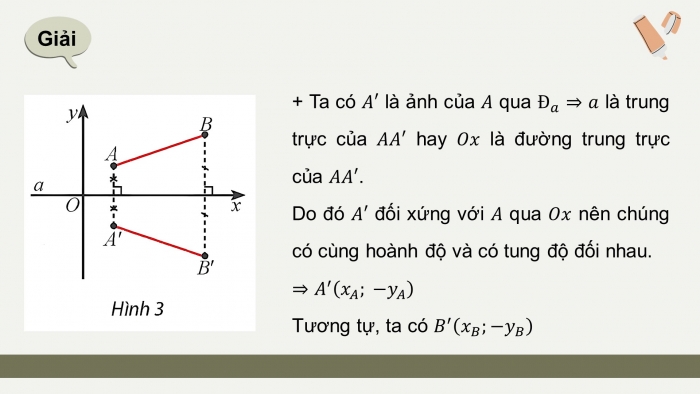 Giáo án điện tử chuyên đề Toán 11 chân trời Bài 3: Phép đối xứng trục