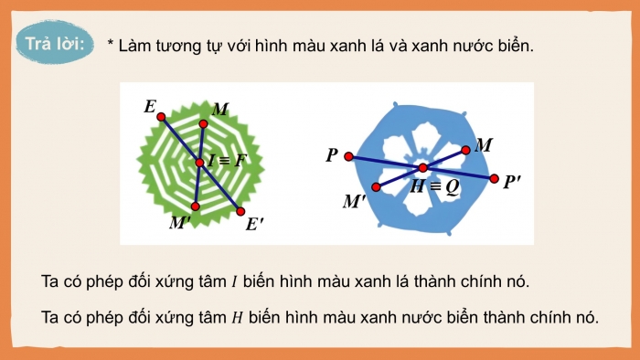 Giáo án điện tử chuyên đề Toán 11 chân trời Bài 4: Phép đối xứng tâm