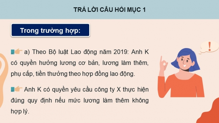 Giáo án điện tử chuyên đề Kinh tế pháp luật 11 cánh diều Bài 5: Một số vấn đề của pháp luật lao động về tiền lương và tiền thưởng, bảo hiểm xã hội, tranh chấp và giải quyết tranh chấp lao động