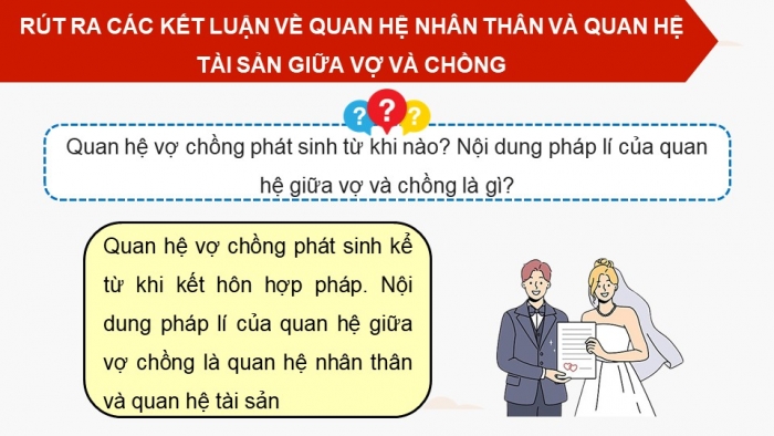 Giáo án điện tử chuyên đề Kinh tế pháp luật 11 cánh diều Bài 8: Một số quy định của pháp luật dân sự về hôn nhân và gia đình, thừa kế di sản