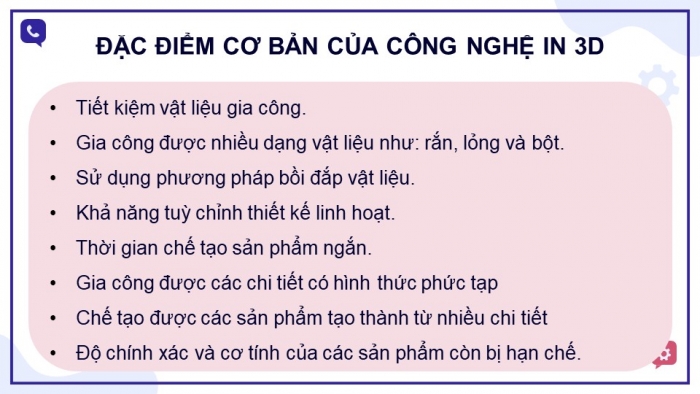 Giáo án điện tử chuyên đề Công nghệ cơ khí 11 cánh diều Bài 9: Khái quát chung về công nghệ in 3D