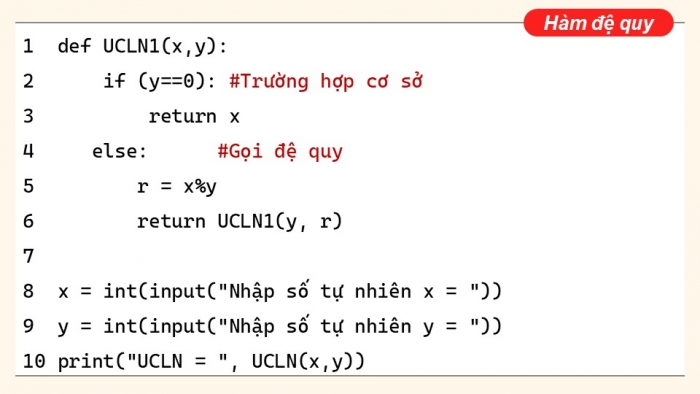 Giáo án điện tử chuyên đề Khoa học máy tính 11 cánh diều Bài 3: Thực hành thiết kế thuật toán đệ quy