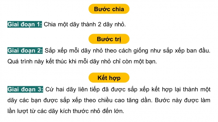 Giáo án điện tử chuyên đề Khoa học máy tính 11 cánh diều Bài 4: Kĩ thuật chia để trị trong thuật toán sắp xếp trộn