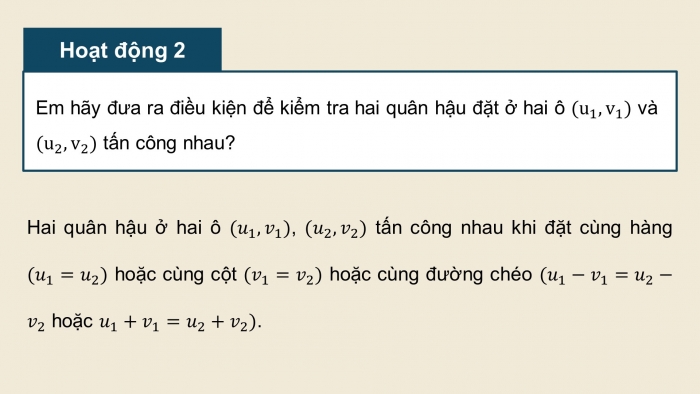 Giáo án điện tử chuyên đề Khoa học máy tính 11 cánh diều Bài 5: Thực hành kĩ thuật quay lui giải bài toán xếp hậu