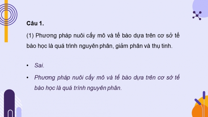 Giáo án điện tử chuyên đề Sinh học 10 chân trời Ôn tập CĐ 1