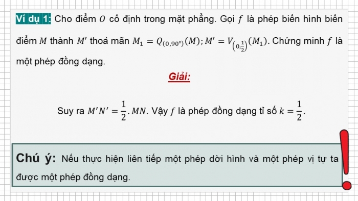 Giáo án điện tử chuyên đề Toán 11 chân trời Bài 7: Phép đồng dạng