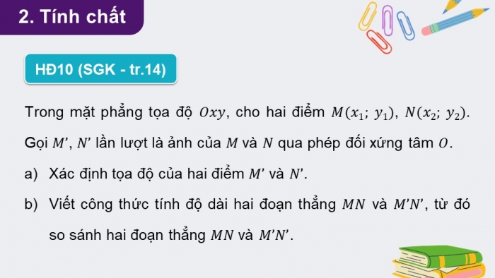 Giáo án điện tử chuyên đề Toán 11 cánh diều Bài 1: Phép dời hình (P2)