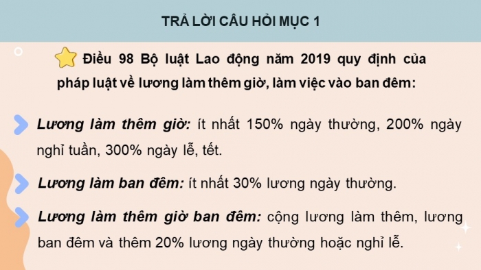 Giáo án điện tử chuyên đề Kinh tế pháp luật 11 cánh diều Bài 5: Một số vấn đề của pháp luật lao động về tiền lương và tiền thưởng, bảo hiểm xã hội, tranh chấp và giải quyết tranh chấp lao động