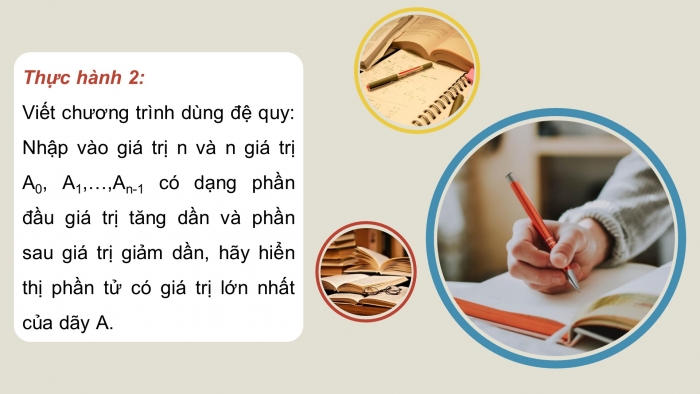 Giáo án điện tử chuyên đề Khoa học máy tính 11 cánh diều Bài 3: Thực hành ứng dụng thuật toán tìm kiếm nhị phân bằng đệ quy