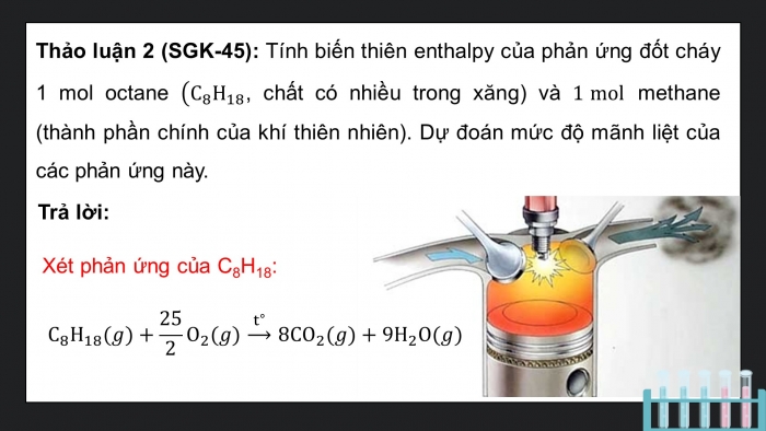 Giáo án điện tử chuyên đề Hoá học 10 chân trời Bài 7: Hoá học về phản ứng cháy, nổ