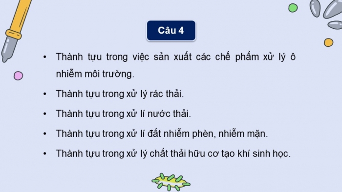 Giáo án điện tử chuyên đề Sinh học 10 chân trời Ôn tập CĐ 3