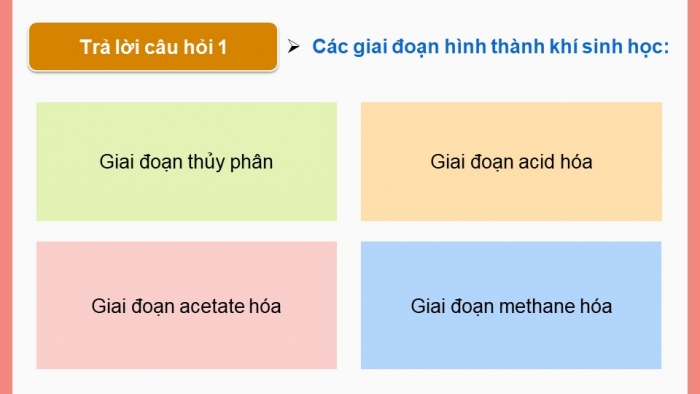 Giáo án điện tử chuyên đề Sinh học 10 cánh diều Bài 13: Công nghệ ứng dụng vi sinh vật trong thu hồi khí sinh học và xử lí chất thải rắn