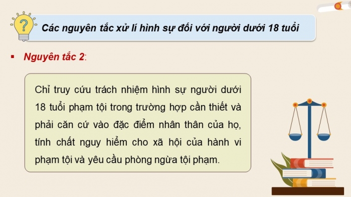 Giáo án điện tử chuyên đề Kinh tế pháp luật 10 cánh diều Bài 10: Pháp luật hình sự về người chưa thành niên