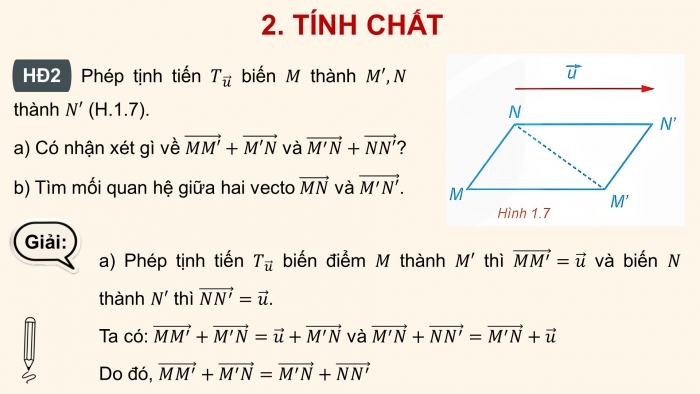 Giáo án điện tử chuyên đề Toán 11 kết nối Bài 2: Phép tịnh tiến