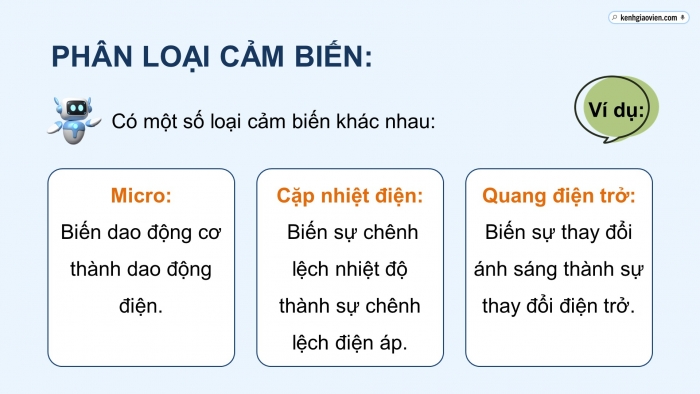 Giáo án điện tử chuyên đề Vật lí 11 kết nối Bài 7: Cảm biến