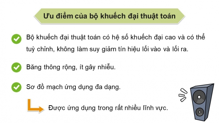 Giáo án điện tử chuyên đề Vật lí 11 kết nối Bài 8: Bộ khuếch đại thuật toán và thiết bị đầu ra