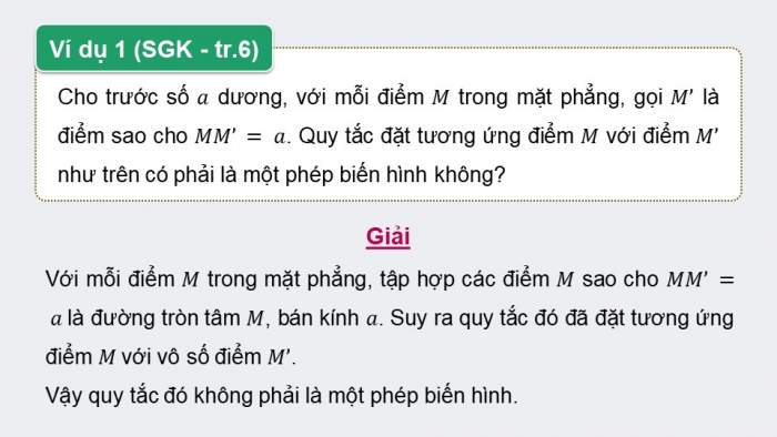 Giáo án điện tử chuyên đề Toán 11 cánh diều Bài 1: Phép dời hình