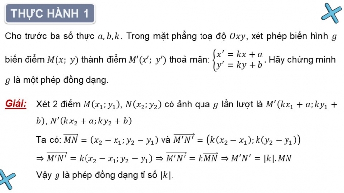 Giáo án điện tử chuyên đề Toán 11 chân trời Bài 7: Phép đồng dạng