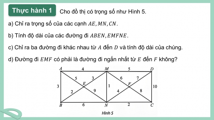 Giáo án điện tử chuyên đề Toán 11 chân trời Bài 3: Bài toán tìm đường đi ngắn nhất