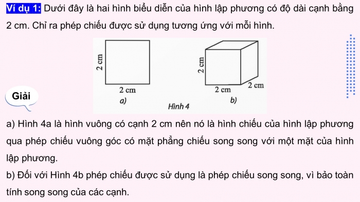 Giáo án điện tử chuyên đề Toán 11 chân trời Bài 1: Hình biểu diễn của một hình, khối