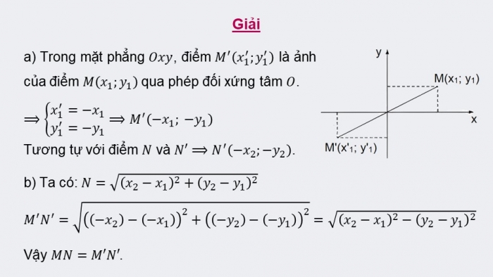 Giáo án điện tử chuyên đề Toán 11 cánh diều Bài 1: Phép dời hình (P2)