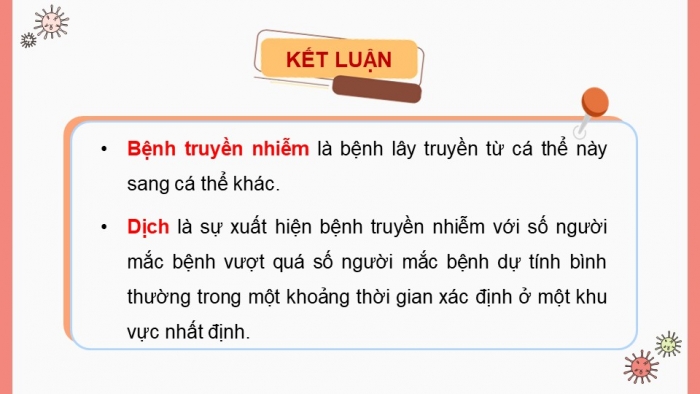 Giáo án điện tử chuyên đề Sinh học 11 chân trời Bài 6: Một số bệnh dịch phổ biến ở người