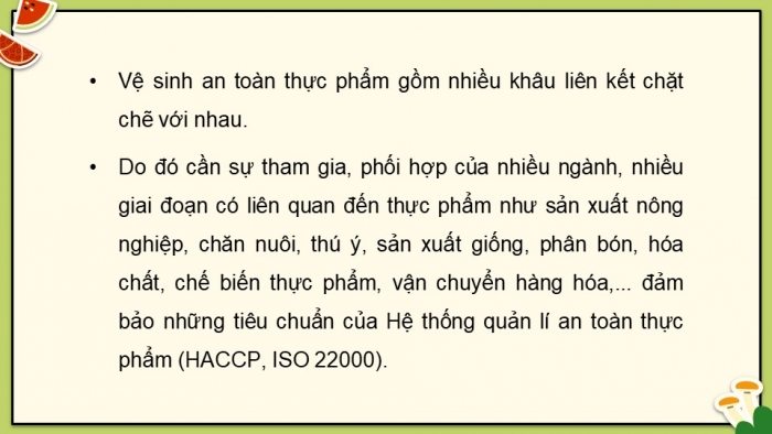 Giáo án điện tử chuyên đề Sinh học 11 chân trời Bài 10: Vệ sinh an toàn thực phẩm