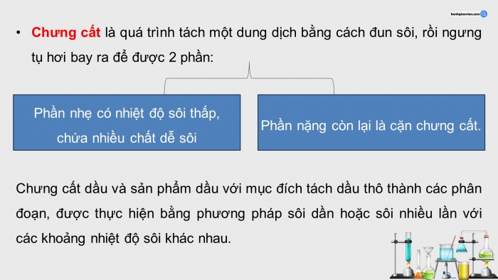 Giáo án điện tử chuyên đề Hoá học 11 cánh diều Bài 8: Chế biến dầu mỏ