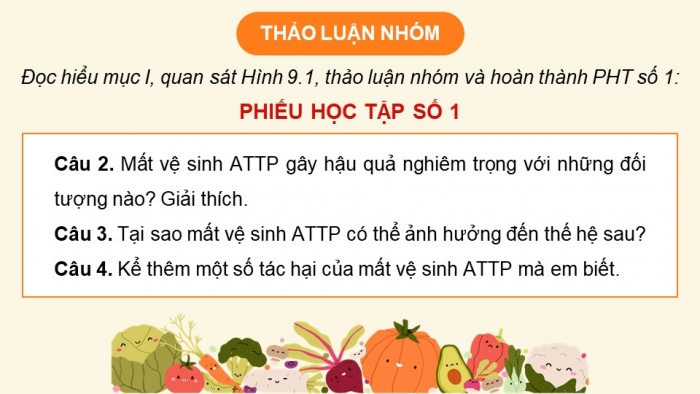 Giáo án điện tử chuyên đề Sinh học 11 cánh diều Bài 9: Tác hại của mất vệ sinh an toàn thực phẩm. Cách phòng và điều trị ngộ độc thực phẩm