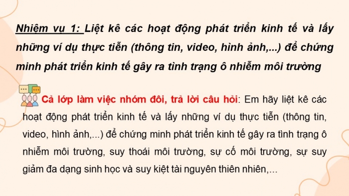 Giáo án điện tử chuyên đề Kinh tế pháp luật 11 cánh diều Bài 1: Những tác động tiêu cực của phát triển kinh tế đến môi trường tự nhiên (P2)