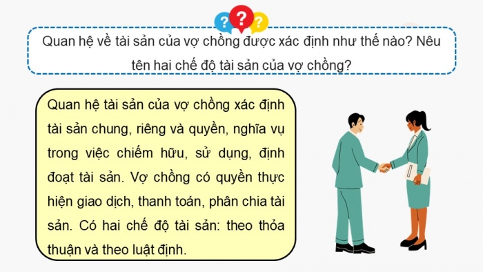 Giáo án điện tử chuyên đề Kinh tế pháp luật 11 cánh diều Bài 8: Một số quy định của pháp luật dân sự về hôn nhân và gia đình, thừa kế di sản