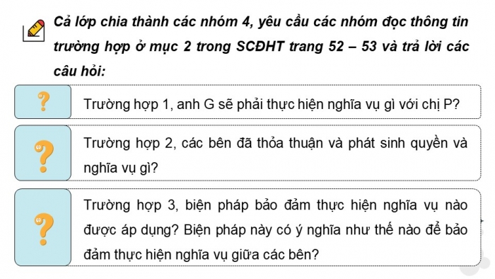 Giáo án điện tử chuyên đề Kinh tế pháp luật 11 cánh diều Bài 7: Một số chế định của pháp luật dân sự về hợp đồng dân sự, nghĩa vụ dân sự, sở hữu trí tuệ và chuyển giao công nghệ