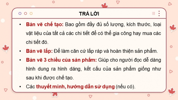 Giáo án điện tử chuyên đề Công nghệ cơ khí 11 cánh diều Bài 3: Triển khai thực hiện và báo cáo kết quả dự án thuộc lĩnh vực kĩ thuật cơ khí