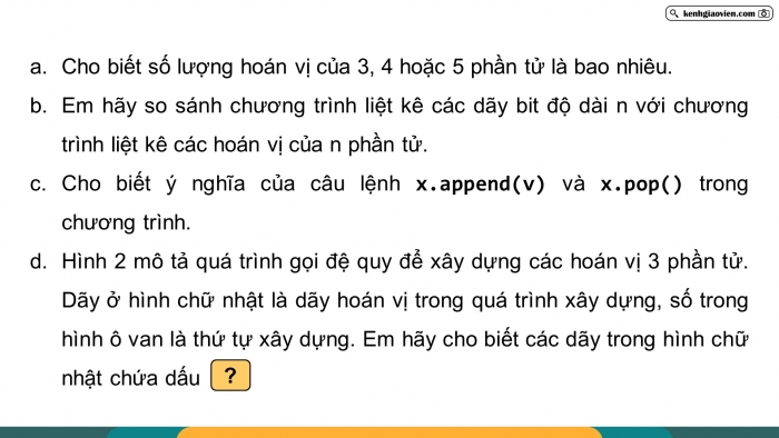 Giáo án điện tử chuyên đề Khoa học máy tính 11 cánh diều Bài 3: Thực hành kĩ thuật quay lui