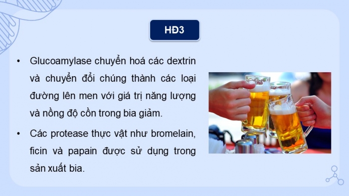 Giáo án điện tử chuyên đề Sinh học 10 chân trời Bài 8: Ứng dụng của enzyme