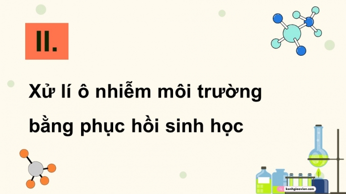 Giáo án điện tử chuyên đề Sinh học 10 cánh diều Bài 12: Công nghệ ứng dụng vi sinh vật trong xử lí ô nhiễm môi trường đất, nước