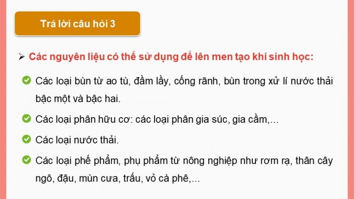 Giáo án điện tử chuyên đề Sinh học 10 cánh diều Bài 13: Công nghệ ứng dụng vi sinh vật trong thu hồi khí sinh học và xử lí chất thải rắn