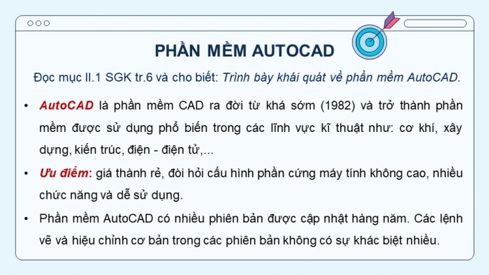 Giáo án điện tử chuyên đề Thiết kế và Công nghệ 10 cánh diều Bài 1: Công nghệ thông tin và máy tính trong thiết kế kĩ thuật