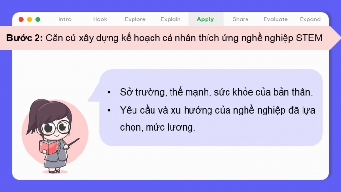 Giáo án điện tử chuyên đề Thiết kế và Công nghệ 10 cánh diều Bài 12: Kế hoạch cá nhân thích ứng với nghề nghiệp STEM