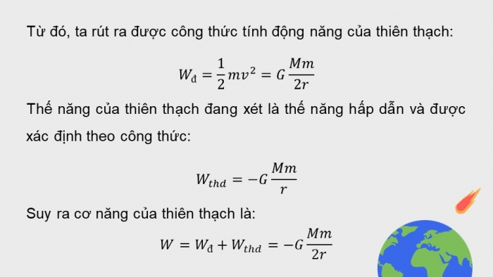 Giáo án điện tử chuyên đề Vật lí 11 chân trời Bài 4: Thế năng hấp dẫn. Thế hấp dẫn