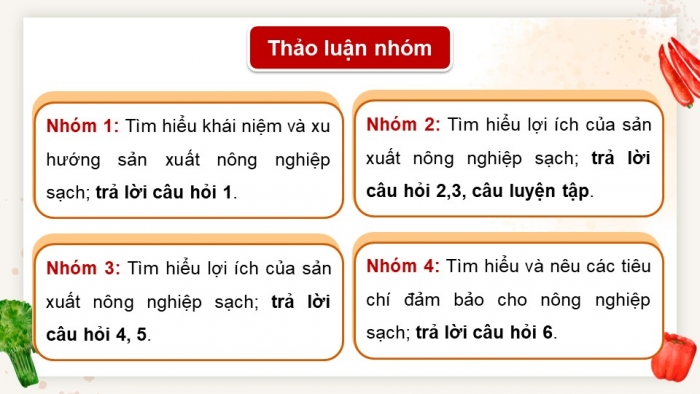 Giáo án điện tử chuyên đề Sinh học 11 chân trời Bài 1: Khái quát về nông nghiệp sạch