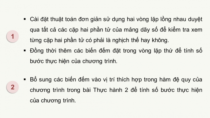 Giáo án điện tử chuyên đề Khoa học máy tính 11 cánh diều Bài 5: Thực hành tổng hợp ứng dụng chia để trị