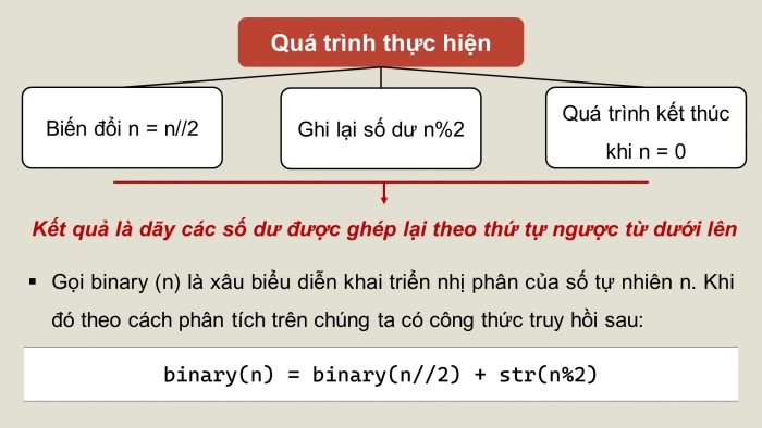 Giáo án điện tử chuyên đề Khoa học máy tính 11 kết nối Bài 5: Thực hành thiết kế thuật toán theo kĩ thuật đệ quy