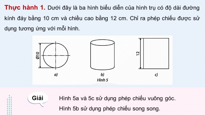 Giáo án điện tử chuyên đề Toán 11 chân trời Bài 1: Hình biểu diễn của một hình, khối